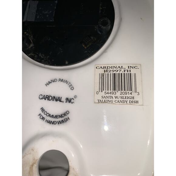 Santa Lying Down Talking Candy Dish Works With Batteries Motion Sensor - Picture 8 of 9